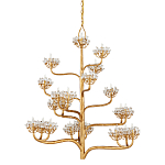 Люстра золотая в виде растения Golden Flower Glade варинант исполнения - 4 | Loft Concept во Владивостоке