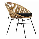 Стул круглый с ротанговым плетением Round Wicker Stool варинант исполнения - 1 | Loft Concept во Владивостоке