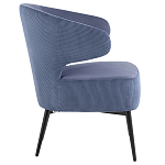 Современное мягкое кресло на металлических ножках Rakush Blue варинант исполнения - 5 | Loft Concept во Владивостоке