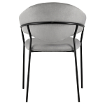 Серый стул с обивкой из искусственной замши Alexis варинант исполнения - 4 | Loft Concept во Владивостоке