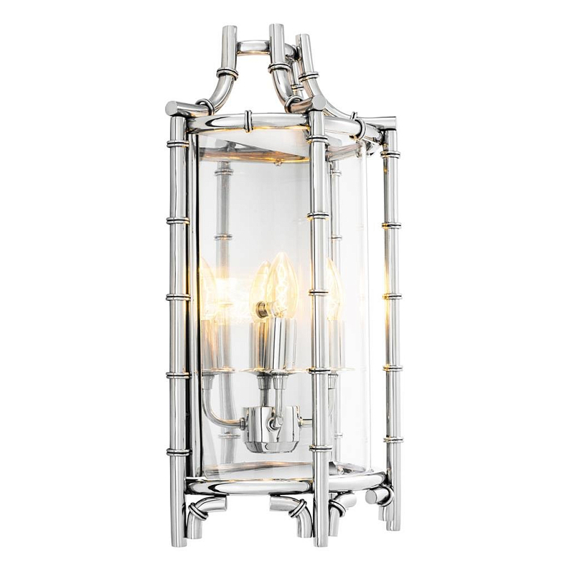 Бра Wall Lamp Vasco Нержавеющая сталь Прозрачный (Transparent) во Владивостоке | Loft Concept 