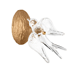 Бра с прозрачной стеклянной фигуркой птички Serip Voa варинант исполнения - 1 | Loft Concept во Владивостоке