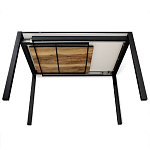 Стол обеденный раздвижной с прямоугольной столешницей на четырех черных ножках Blair варинант исполнения - 5 | Loft Concept во Владивостоке