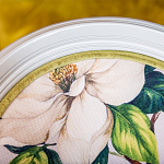 Стул светло-серый из натурального бука с изображением птиц и цветов Blooming Red Birds варинант исполнения - 5 | Loft Concept во Владивостоке