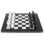 Шахматы классические с черной доской из натурального камня Мрамор Decorative Thematic Chess варинант исполнения - 1 | Loft Concept во Владивостоке