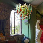 Люстра стеклянная с зелеными лепестками Green Leaf Fall варинант исполнения - 5 | Loft Concept во Владивостоке