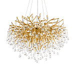 Люстра подвесная с прозрачными стеклянными подвесками в форме капель Диаметр 80 см Droplet Chandelier варинант исполнения - 14 | Loft Concept во Владивостоке