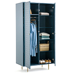 Шкаф двухдверный Scale Ornament Blue Wardrobe варинант исполнения - 5 | Loft Concept во Владивостоке