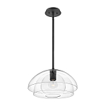 Подвесной светильник с прозрачным двойным стеклянным плафоном в форме купола и внутренней сферой Hinkley варинант исполнения - 2 | Loft Concept во Владивостоке