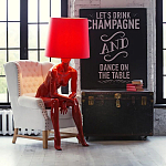 Лампа MANNEQUIN LAMP с абажуром девушка на кресле варинант исполнения - 5 | Loft Concept во Владивостоке