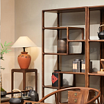 Стеллаж деревянный с полками для хранения Moon Walnut Furniture варинант исполнения - 2 | Loft Concept во Владивостоке