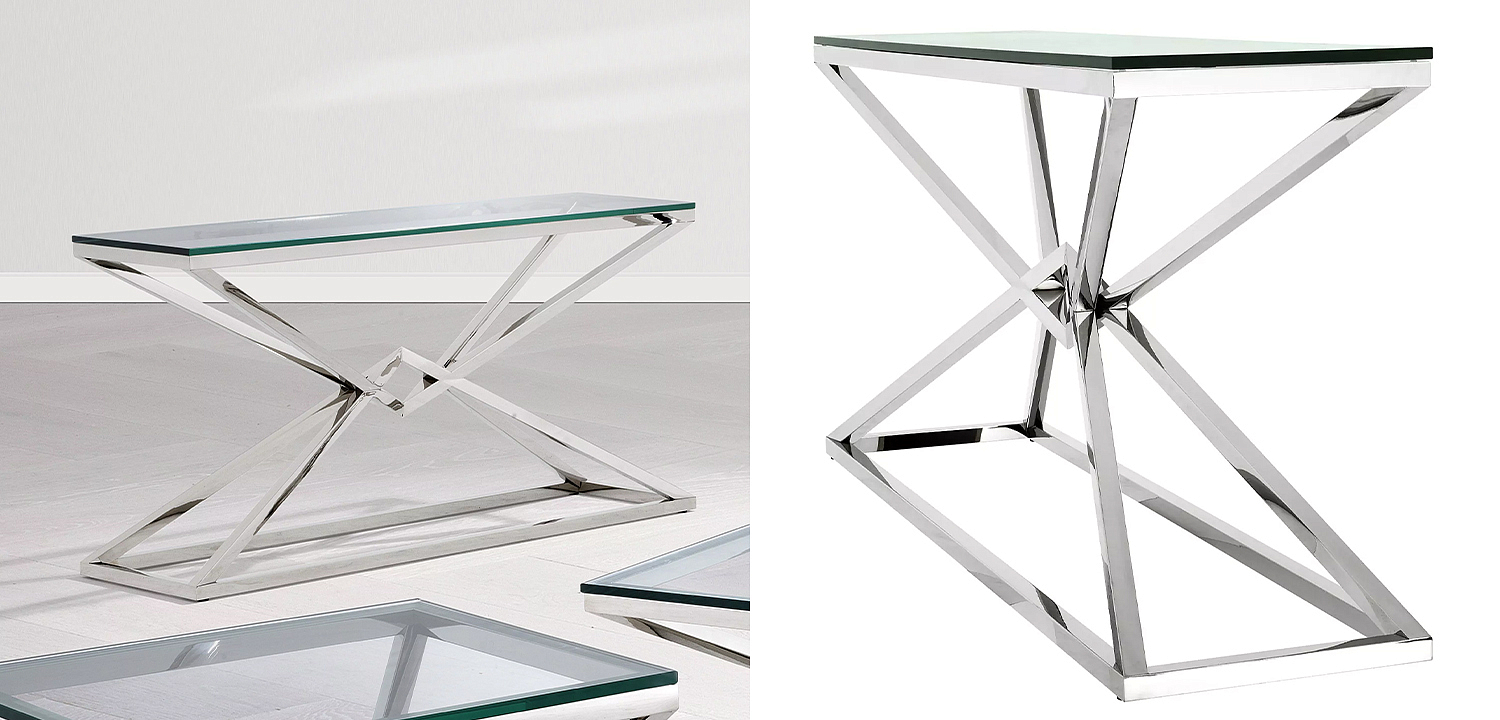 Консоль Eichholtz Console Table Connor L Chrome Консоль Eichholtz Console Table Connor L Chrome - Loft-Concept во Владивостоке
