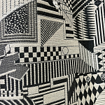 Мебельная ткань Шенилл черно-белый принт 280 см T3-44 варинант исполнения - 2 | Loft Concept во Владивостоке