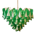 Люстра из стеклянных зеленых лепестков Petalled Illuminator варинант исполнения - 1 | Loft Concept во Владивостоке