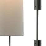 Бра чёрное с тканевым абажуром в форме цилиндра Rough Beauty варинант исполнения - 1 | Loft Concept во Владивостоке