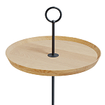 Pin журнальный столик с кольцом из натурального дуба и бетона варинант исполнения - 1 | Loft Concept во Владивостоке