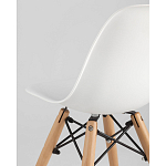 Пластиковый стул на ножках из массива бука Eames Small White варинант исполнения - 3 | Loft Concept во Владивостоке