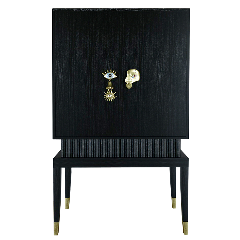 Кабинетный шкаф Elsa Dreams Black с 2-мя ящиками Черный во Владивостоке | Loft Concept 