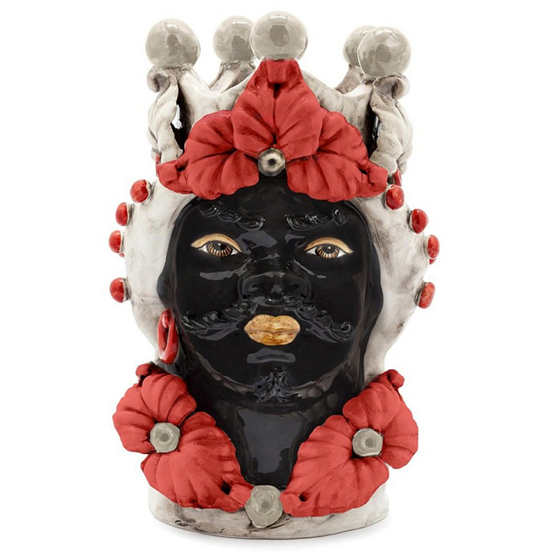 Ваза Vase Moro Man Eve Red Черный Бежевый Красный Ваза Vase Moro Man Eve Red Черный Бежевый Красный во Владивостоке | Loft Concept