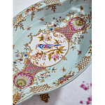 Блюдо овальное из голубого фарфора с ручками в виде бабочек и цветочным рисунком Blue Garden варинант исполнения - 8 | Loft Concept во Владивостоке