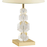 Настольная лампа с абажуром и основанием из хрусталя Neri Crystal Cubes Gold Table Lamp варинант исполнения - 2 | Loft Concept во Владивостоке