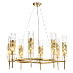 Люстра подвесная круглая с 8-ю цилиндрическими плафонами из стекла LIAISON варинант исполнения - 4 | Loft Concept во Владивостоке