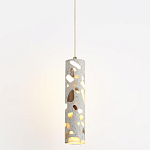 Подвесной светильник с цилиндрическим белым бетонным плафоном Terrazzo Light варинант исполнения - 1 | Loft Concept во Владивостоке