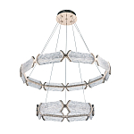 Люстра с 2-мя кольцами с текстурным природным рисунком IceFlame варинант исполнения - 9 | Loft Concept во Владивостоке