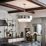 Люстра круглая с подвесками из текстурированного стекла молочного цвета Hinkley варинант исполнения - 8 | Loft Concept во Владивостоке