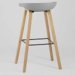 Барный стул на ножках из натурального дерева Boras Grey варинант исполнения - 5 | Loft Concept во Владивостоке