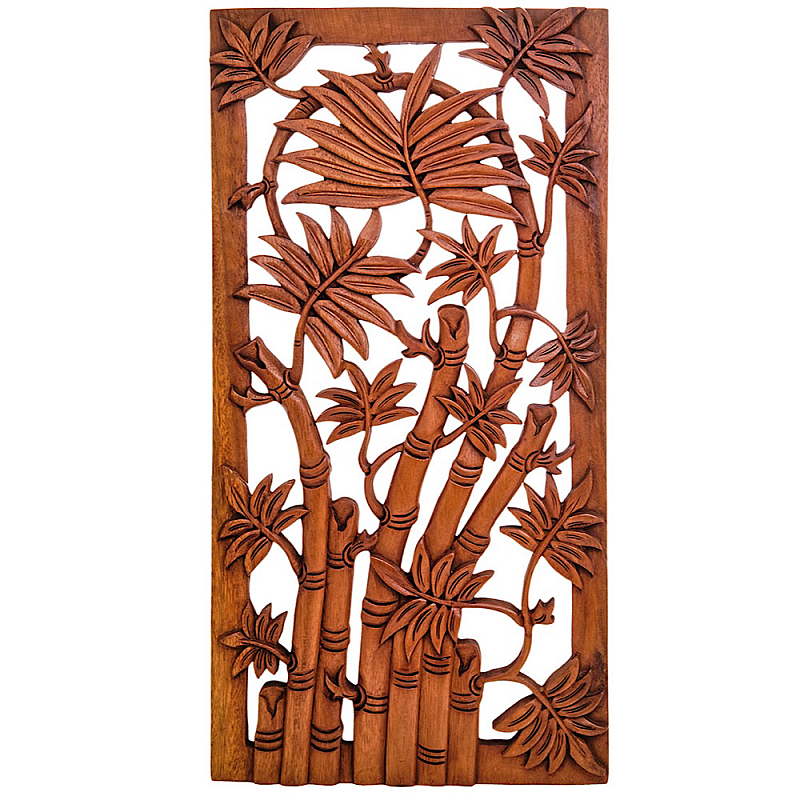 Панно из дерева Bamboos Panel With Trees Коричневый во Владивостоке | Loft Concept 