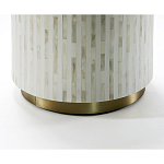 Круглый приставной столик с инкрустацией RADIAL BONE INLAY SIDE TABLE варинант исполнения - 2 | Loft Concept во Владивостоке