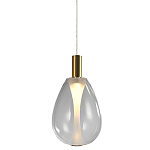 Подвесной светильник со стеклянным плафоном в форме капли NAOMI drop transparent glass варинант исполнения - 1 | Loft Concept во Владивостоке