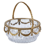 Корзиночка из прозрачного стекла с бронзовой ручкой Eden Garden варинант исполнения - 2 | Loft Concept во Владивостоке