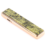 Зажигалка электронная с накладкой из натурального камня Змеевик и с USB проводом для зарядки Stone Lighters варинант исполнения - 1 | Loft Concept во Владивостоке