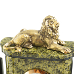 Настольный письменный набор из змеевика и бронзы с декором в виде льва Successful Leader варинант исполнения - 3 | Loft Concept во Владивостоке