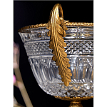 Чаша из прозрачного стекла с ручками и ободком из бронзы Eden Garden варинант исполнения - 3 | Loft Concept во Владивостоке