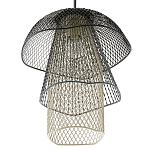 Подвесной светильник Black Grey Mesh Tube Lampshade Hanging Lamp варинант исполнения - 4 | Loft Concept во Владивостоке