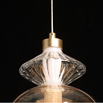 Подвесной светильник с вертикальной композицией из прозрачных и янтарных стеклянных шаров и ромбов Gabriel Scott Luna варинант исполнения - 19 | Loft Concept во Владивостоке