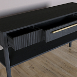 Дизайнерская Консоль с полкой и ящиком Primo Черный дуб варинант исполнения - 6 | Loft Concept во Владивостоке