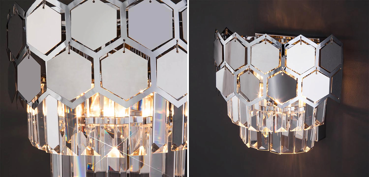 Бра Hanging Hexagon Moira Sconce chrome Бра Hanging Hexagon Moira Sconce chrome - Loft-Concept во Владивостоке