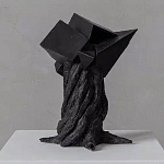 Скульптура «Окаменелый рост», Черный объект варинант исполнения - 2 | Loft Concept во Владивостоке