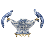 Фарфоровая чаша с птицами Blue and White варинант исполнения - 1 | Loft Concept во Владивостоке