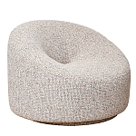 Кресло вращающееся круглой формы из серого шенилла Favorite Vacation Place варинант исполнения - 4 | Loft Concept во Владивостоке