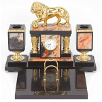 Настольный письменный набор из яшмы и долерита с декором виде льва Manager Organizer варинант исполнения - 1 | Loft Concept во Владивостоке