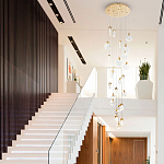 Каскадная люстра с плафонами в виде хрустальных сфер Esme Sphere Crystal Brass Cascade Chandelier 25 варинант исполнения - 2 | Loft Concept во Владивостоке