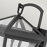 Настенный фонарь черного цвета с прозрачным стеклянным плафоном трапециевидной формы Hinkley варинант исполнения - 8 | Loft Concept во Владивостоке