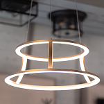 Люстра золотого цвета с 2-мя светодиодными кольцами Eurofase варинант исполнения - 8 | Loft Concept во Владивостоке