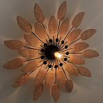 Настенный светильник с плетеным декором Wicker Leaves Wall Lamp варинант исполнения - 2 | Loft Concept во Владивостоке