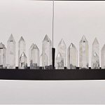 Люстра с двумя кольцами черного цвета с хрустальными элементами QUARTZ CRYSTAL варинант исполнения - 6 | Loft Concept во Владивостоке